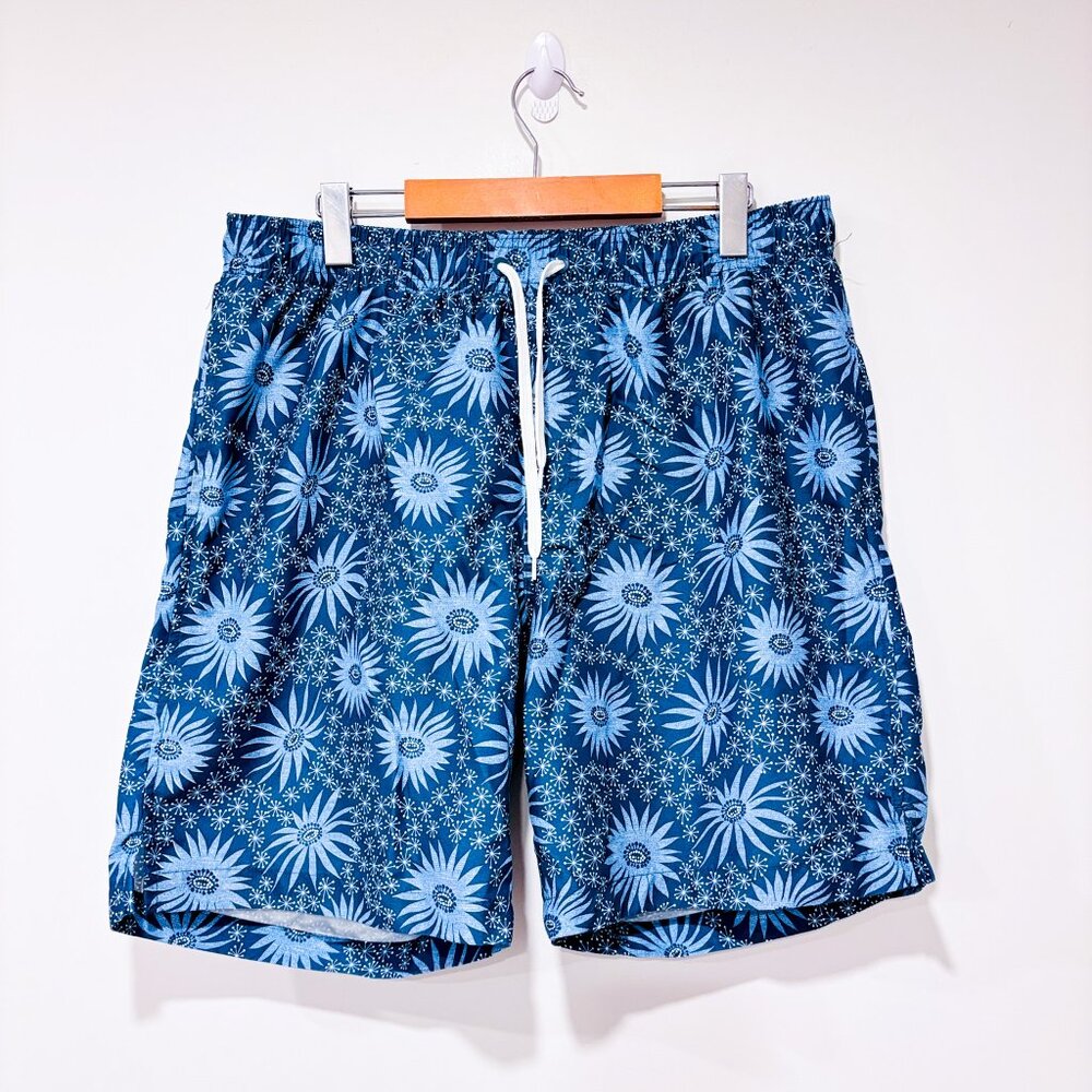 OLD NAVY | Blue floral swim shorts‎ | Large *